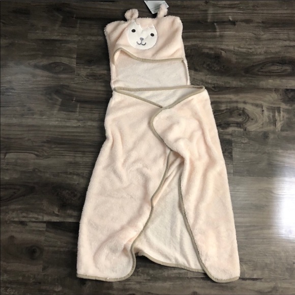 Cozy Soft Fleece Hooded Bath Robe Towel Llama Bear - Picture 2 of 5